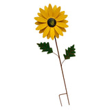 Maxbell 2pcs Garden Sunflower Wind Spinner Flower Sculpture for Patio Decoration