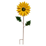 Maxbell 2pcs Garden Sunflower Wind Spinner Flower Sculpture for Patio Decoration