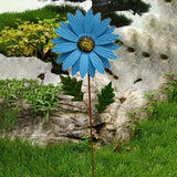 Maxbell 2x Garden Sunflower Wind Spinner Flower Sculpture for Backyard Decor
