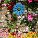 Maxbell 2pcs Garden Sunflower Wind Spinner Flower Sculpture for Patio Decoration