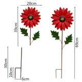 Maxbell 2x Garden Sunflower Wind Spinner Flower Sculpture for Backyard Decor