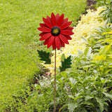 Maxbell 2x Garden Sunflower Wind Spinner Flower Sculpture for Backyard Decor