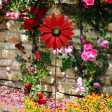 Maxbell 2x Garden Sunflower Wind Spinner Flower Sculpture for Backyard Decor