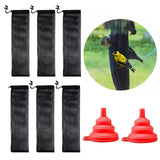 Maxbell Feeder Bird Sock Seed Bag Refill Sock Finch Sock for Wild Bird Outside With 2 Funnels