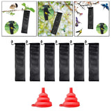 Maxbell Feeder Bird Sock Seed Bag Refill Sock Finch Sock for Wild Bird Outside With 2 Funnels