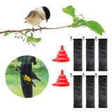 Maxbell Feeder Bird Sock Seed Bag Refill Sock Finch Sock for Wild Bird Outside With 2 Funnels
