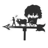 Maxbell 2pcs Weather Vane Farm Scene Roof Mount for Backyard Garden