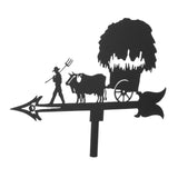 Maxbell 2pcs Weather Vane Farm Scene Roof Mount for Backyard Garden