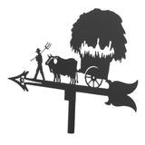 Maxbell 2pcs Weather Vane Farm Scene Roof Mount for Backyard Garden
