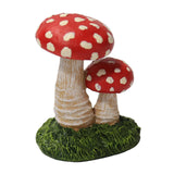 Maxbell 3x Mushroom Figure Yard Decoration Miniature Creative w/ Base for Garden
