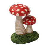 Maxbell 3x Mushroom Figure Yard Decoration Miniature Creative w/ Base for Garden