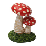 Maxbell 3x Mushroom Figure Yard Decoration Miniature Creative w/ Base for Garden