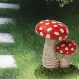 Maxbell 3x Mushroom Figure Yard Decoration Miniature Creative w/ Base for Garden