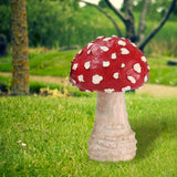 Maxbell 3x Mushroom Figure Yard Decoration Miniature Creative w/ Base for Garden