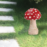Maxbell 3x Mushroom Figure Yard Decoration Miniature Creative w/ Base for Garden