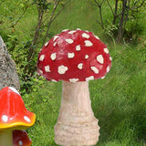 Maxbell 3x Mushroom Figure Yard Decoration Miniature Creative w/ Base for Garden