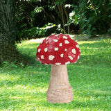 Maxbell 3x Mushroom Figure Yard Decoration Miniature Creative w/ Base for Garden