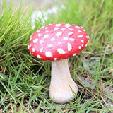 Maxbell 3x Mushroom Figure Yard Decoration Miniature Creative w/ Base for Garden