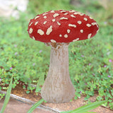 Maxbell 3x Mushroom Figure Yard Decoration Miniature Creative w/ Base for Garden