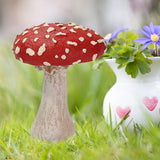 Maxbell 3x Mushroom Figure Yard Decoration Miniature Creative w/ Base for Garden