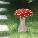 Maxbell 3x Mushroom Figure Yard Decoration Miniature Creative w/ Base for Garden