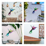 Maxbell 2x Hummingbird Wall Art Bird Wall Art Sculpture for Door Living Room