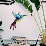 Maxbell 2pcs Hummingbird Wall Art Bird Wall Art Sculpture for Door Living Room