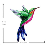 Maxbell 2x Hummingbird Wall Art Bird Wall Art Sculpture for Door Living Room Decor