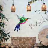 Maxbell 2x Hummingbird Wall Art Bird Wall Art Sculpture for Door Living Room Decor