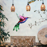 Maxbell 2x Hummingbird Wall Art Bird Wall Art Sculpture for Door Living Room