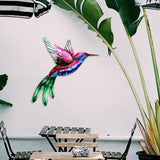 Maxbell 2x Hummingbird Wall Art Bird Wall Art Sculpture for Door Living Room