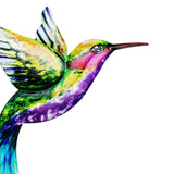 Maxbell 2x Hummingbird Wall Art Bird Wall Art Sculpture for Door Living Room Decor