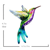 Maxbell 2x Hummingbird Wall Art Bird Wall Art Sculpture for Door Living Room Decor