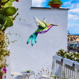 Maxbell 2x Hummingbird Wall Art Bird Wall Art Sculpture for Door Living Room Decor