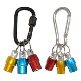Maxbell 2 Set Aluminum Alloy Keychain Drill Screwdriver Bit Holder