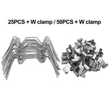 Maxbell 75Pcs Practical Greenhouse Clips Z-Type Clips for Greenhouse Glass Fixation