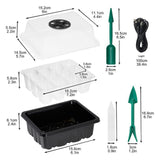 Maxbell Seed Starter Tray Hydroponic Dome Reusable Wheatgrass Starting for Indoor