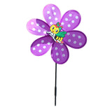 Maxbell Windmill Whirl Gifts Flower Pinwheels for Kids Baby Toy Yard Garden Purple