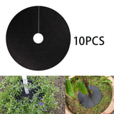 10Pcs Garden Tree Weed Barrier Protector Mat Weed Control Fabric