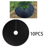 10Pcs Garden Tree Weed Barrier Protector Mat Weed Control Fabric