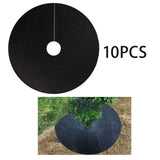 10Pcs Garden Tree Weed Barrier Protector Mat Weed Control Fabric