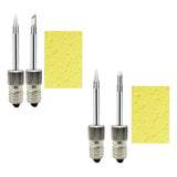 Copper Soldering Iron Tips Kit Parts with Cleaning Sponge for E10 Interface Tip K