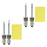 Copper Soldering Iron Tips Kit Parts with Cleaning Sponge for E10 Interface Tip K