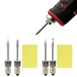 Copper Soldering Iron Tips Kit Parts with Cleaning Sponge for E10 Interface Tip K