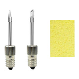 Copper Soldering Iron Tips Kit Parts with Cleaning Sponge for E10 Interface Tip K