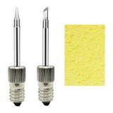 Copper Soldering Iron Tips Kit Parts with Cleaning Sponge for E10 Interface Tip K