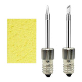 Copper Soldering Iron Tips Kit Parts with Cleaning Sponge for E10 Interface Tip K