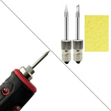 Copper Soldering Iron Tips Kit Parts with Cleaning Sponge for E10 Interface Tip K