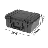 Tool Case Equipment with Sponge Portable Suitcase Safety for Instrument Gear 28cmx22cmx12.5cm