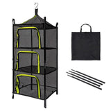 Maxbell Multi Layers Hanging Drying Rack Net Foldable Lightweight (Black) green - Aladdin Shoppers